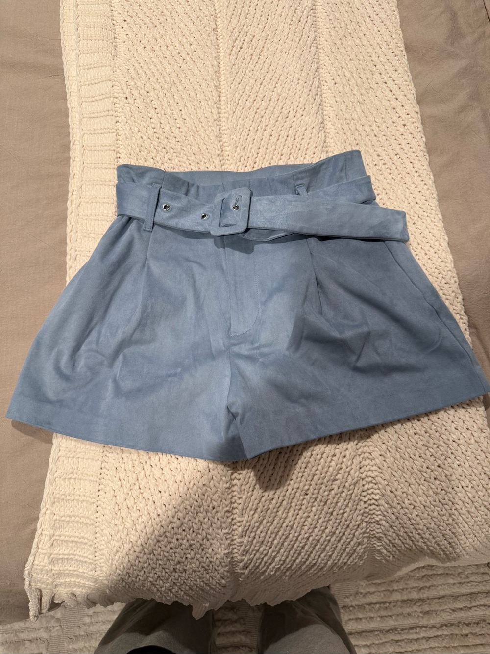 Light Blue Shorts with Belt
